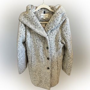 Cole Haan Wool Hooded Shawl Coat - Size 8
